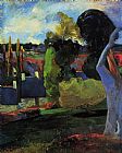 Paul Gauguin Farm in Brittany painting